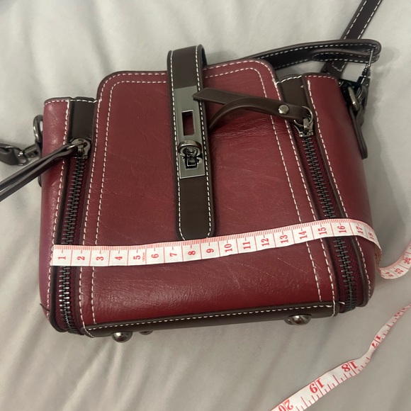 Metal Strap Zipper Crossbody Bag - Picture 9 of 11